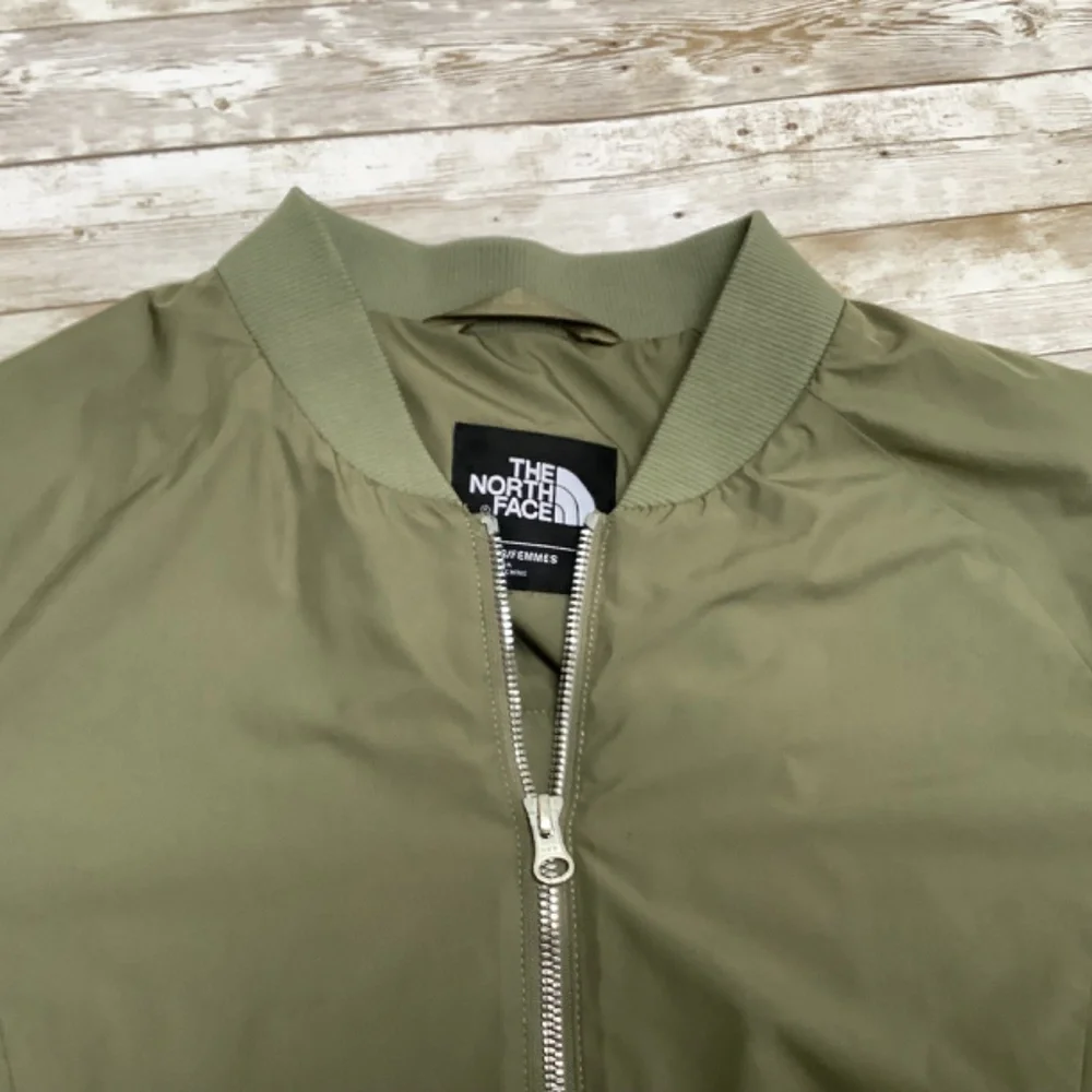 The North Face Puffer Bomber Jacket Insulated Olive Army Green M Medium - Picture 16 of 16